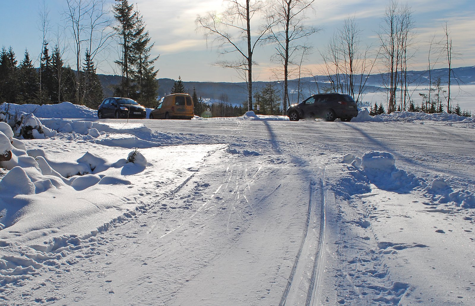 Løype og parkeringsplass ved Siridalsvegen