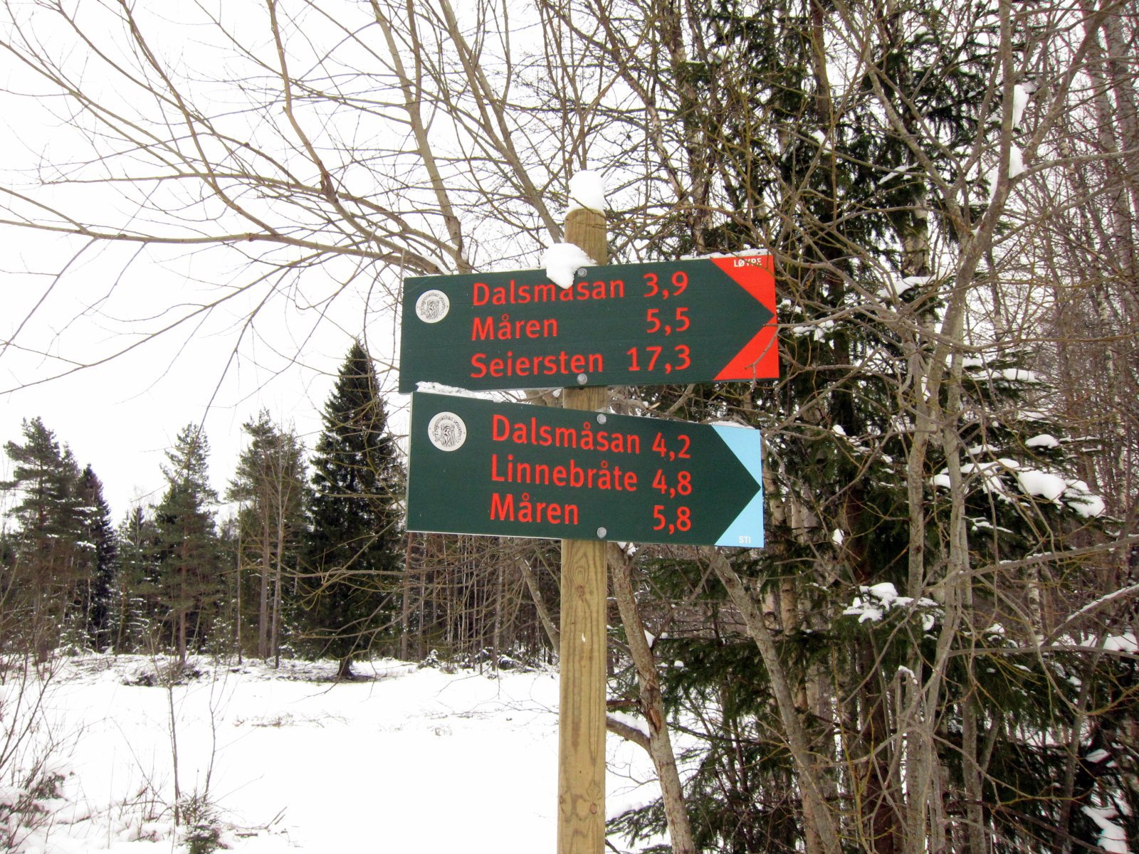 Løypekryss syd for Gulstad