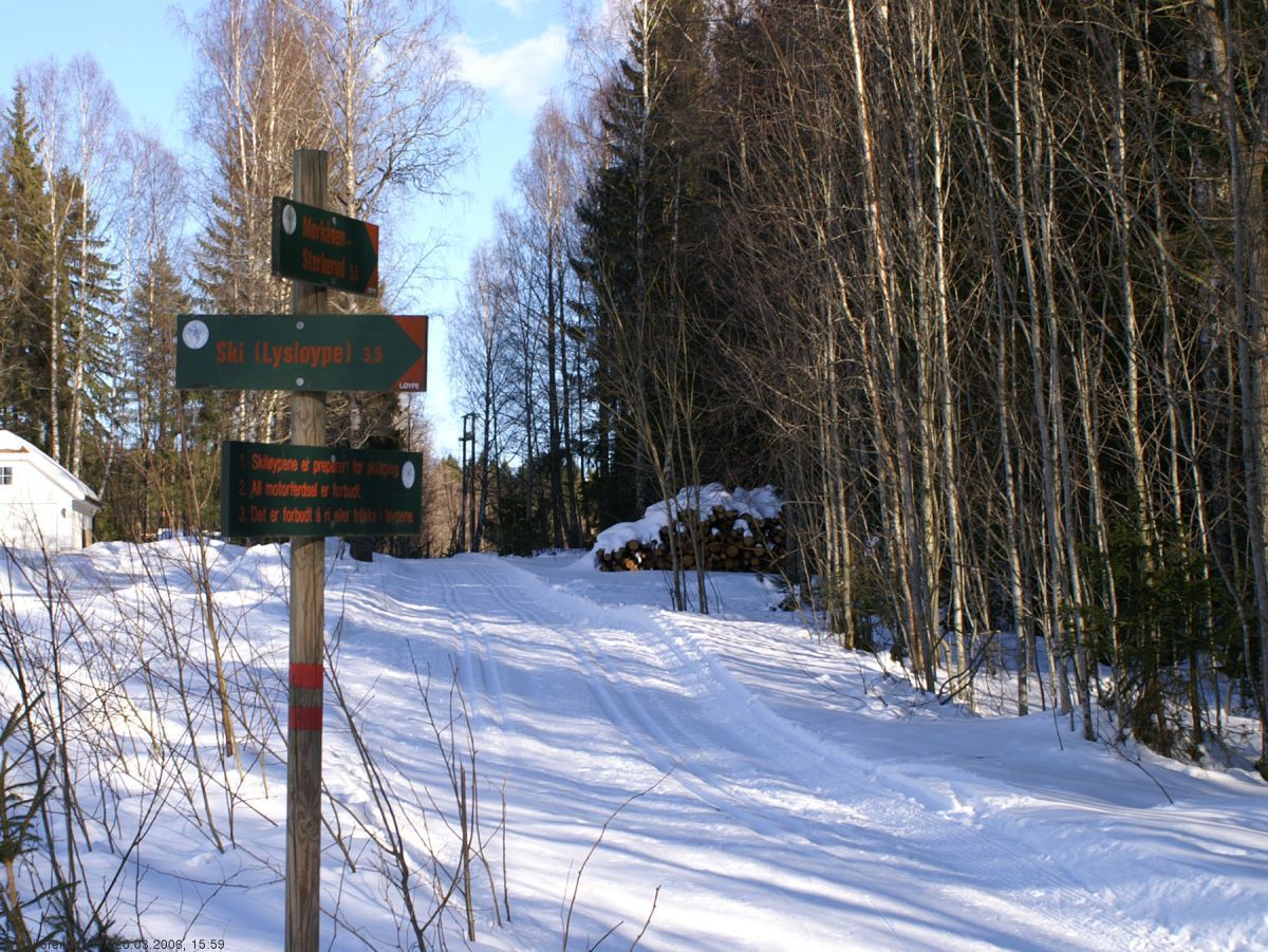 Løypekryss ved Langhus