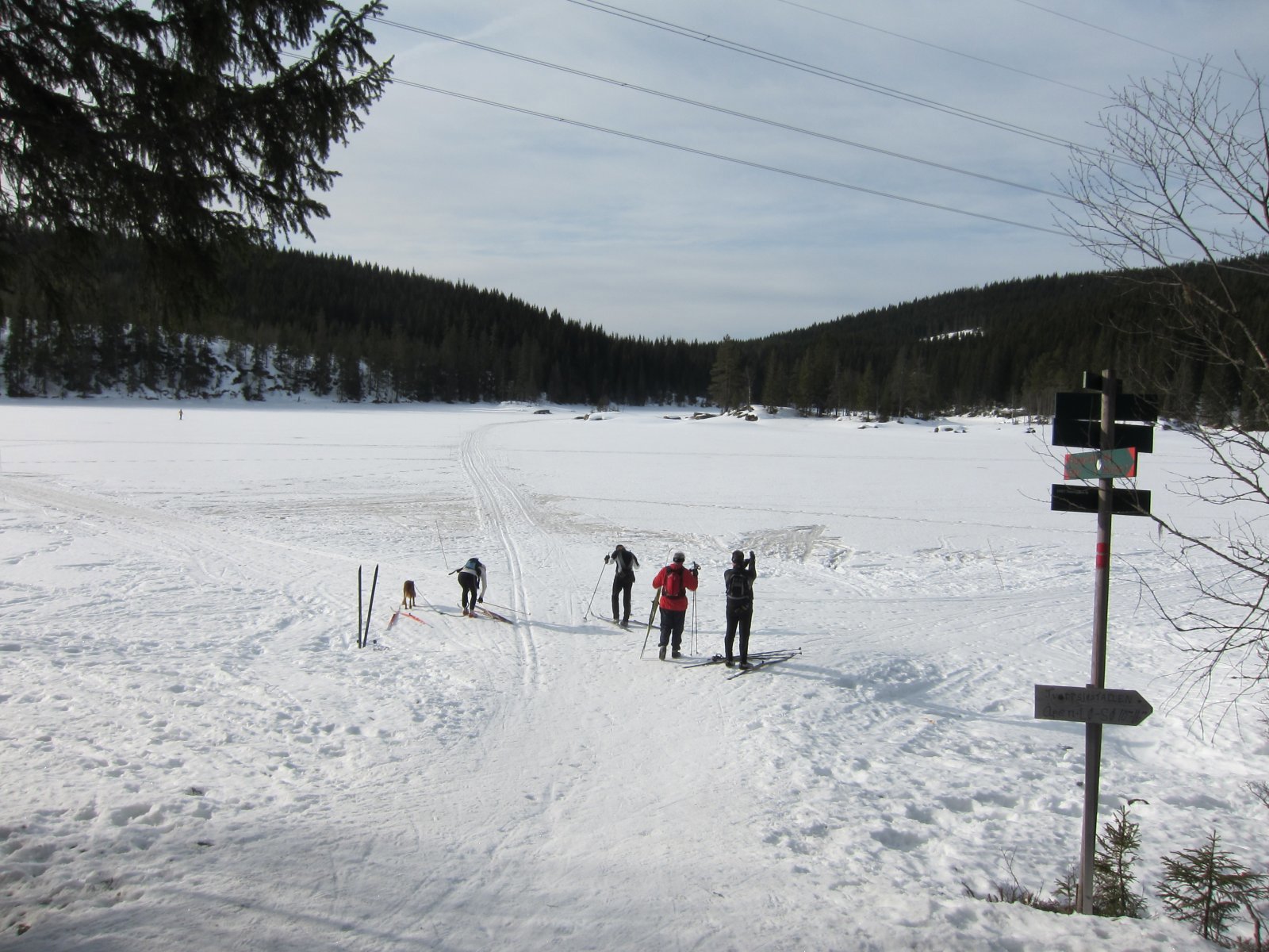 Løypekrysset på Tverrsjøen