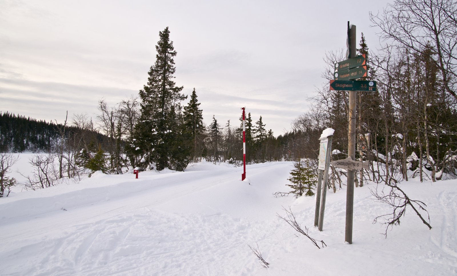 Løypekrysset ved Onsrudvatn
