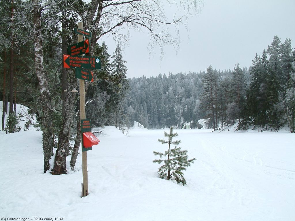 Løypekrysset ved S. Krokvann