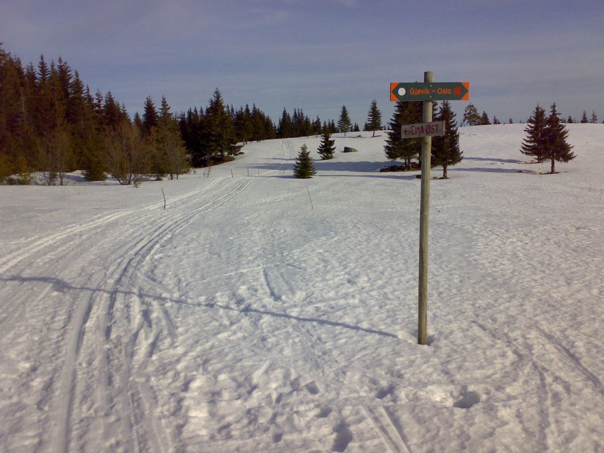 Løypeskilt langt hjemmefra