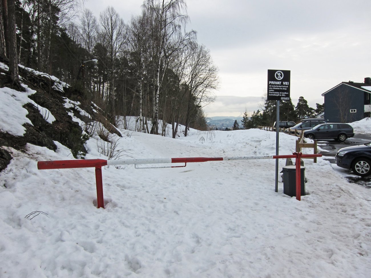 Løypestart fra Akebakkeskogen
