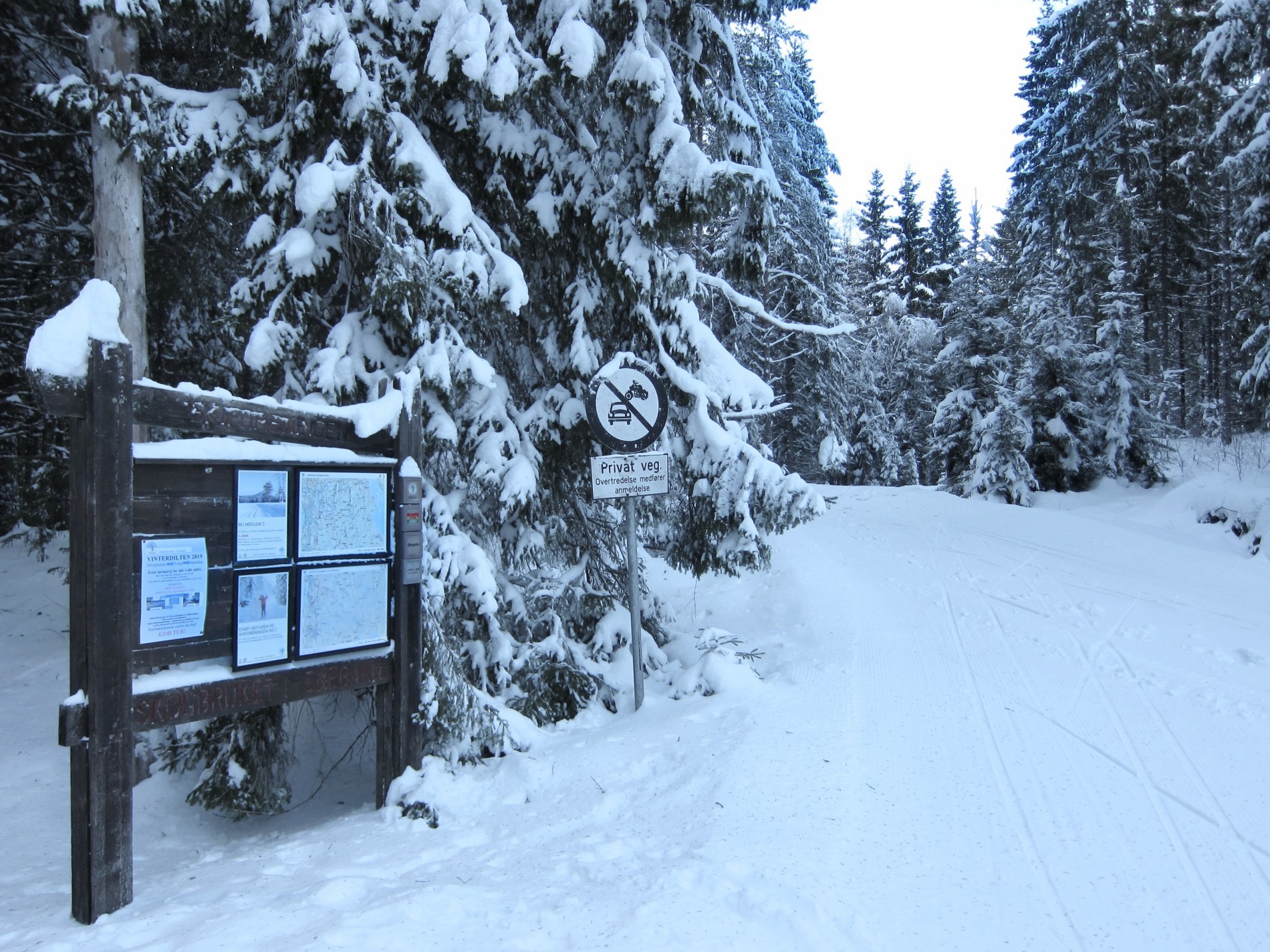 Løypestart fra Merratjern