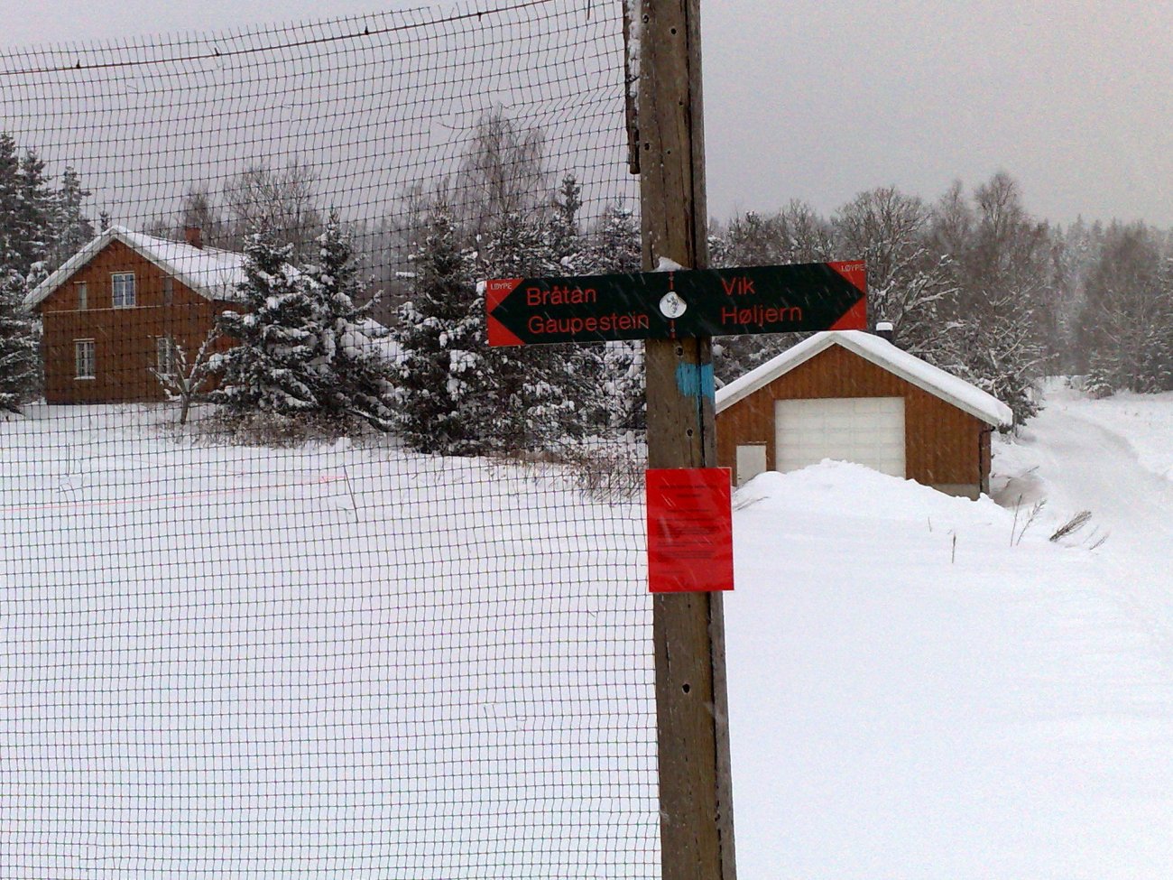 Løypestart ved golfbanen i Enebakk