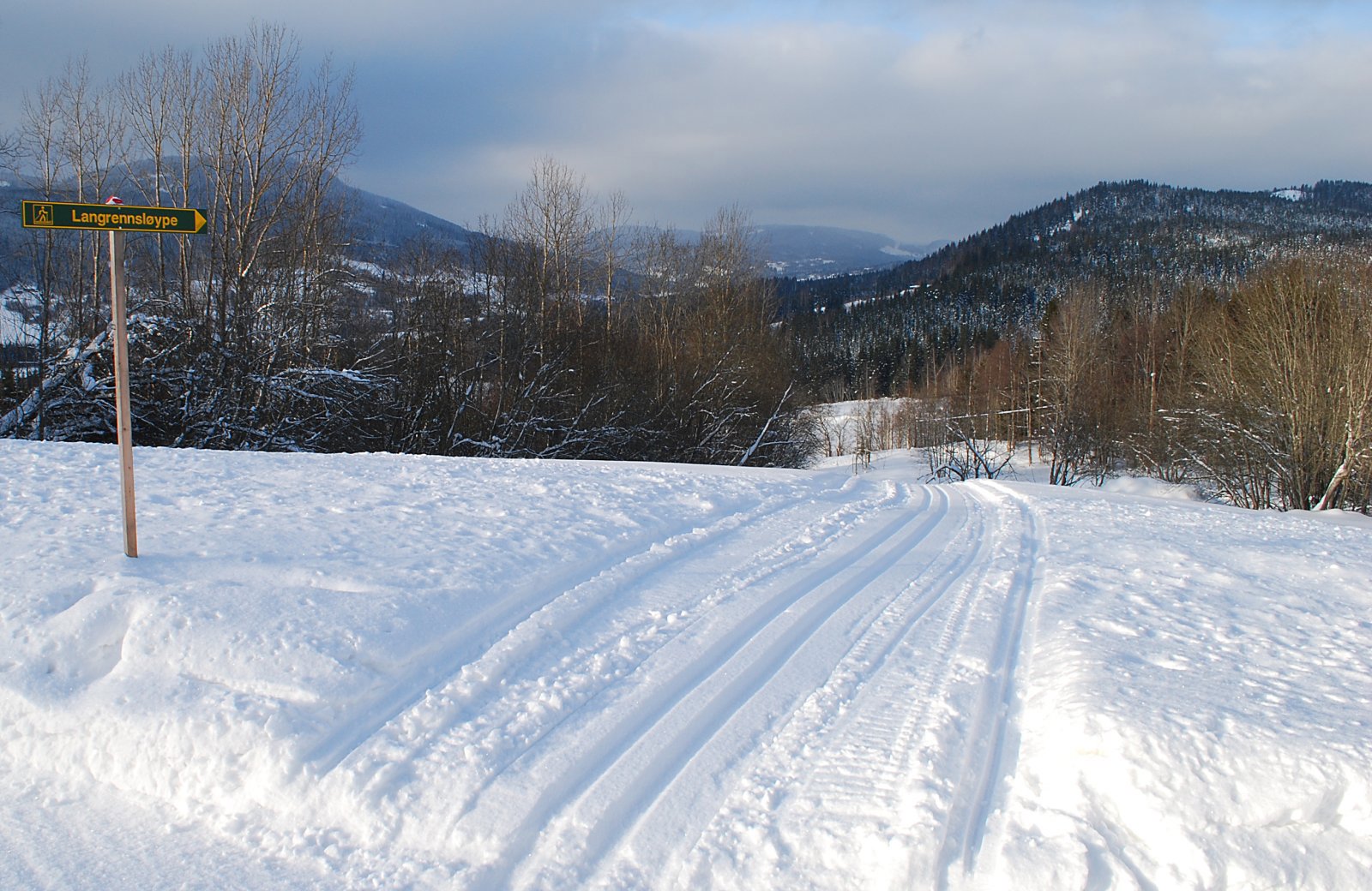 Løypestart ved Hurdal skisenter