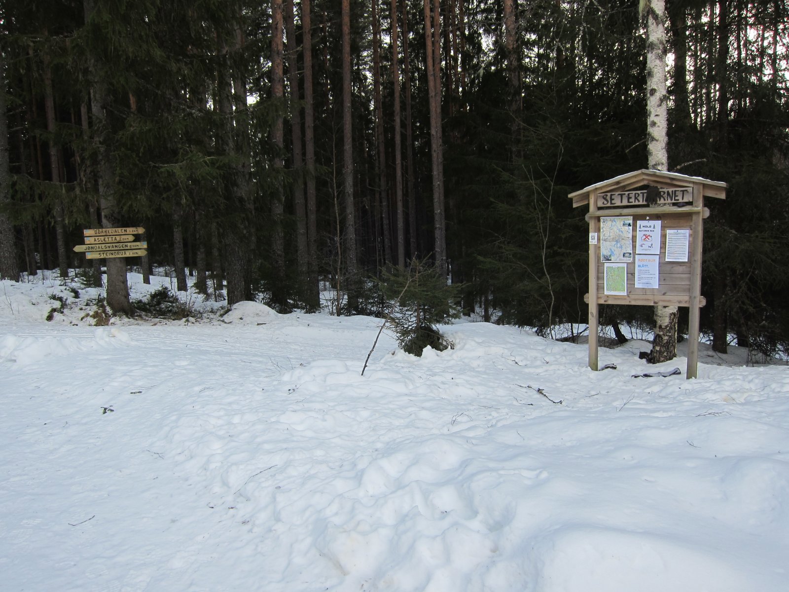 Løypestart ved Setertjenn