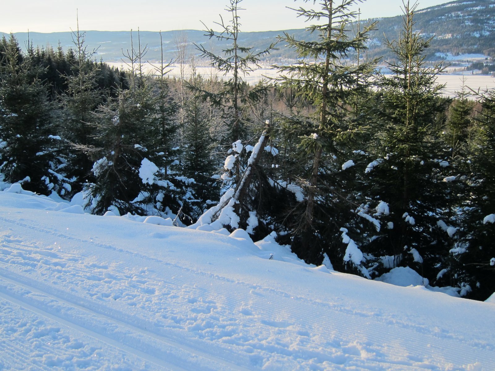 Løypeutsikt mot Hurdalssjøen
