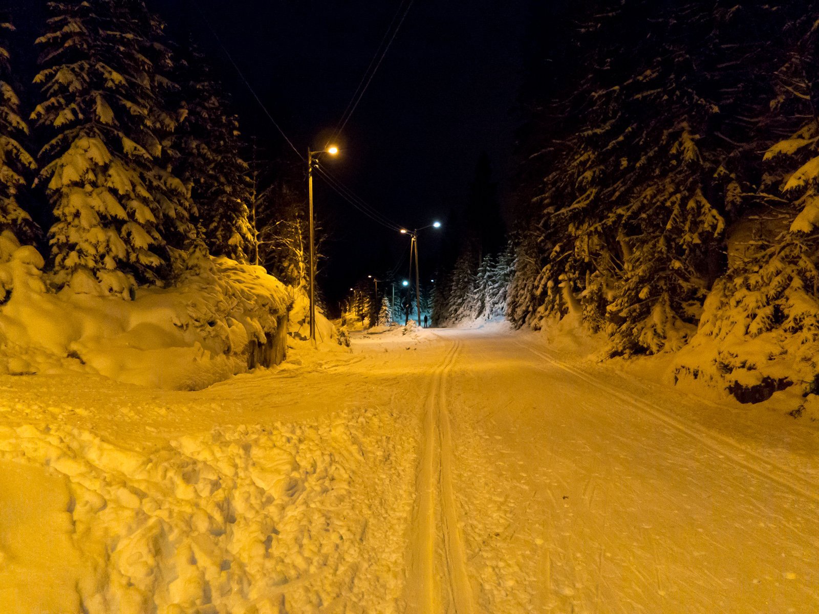 Lysløypen på Solli en desemberettermiddag