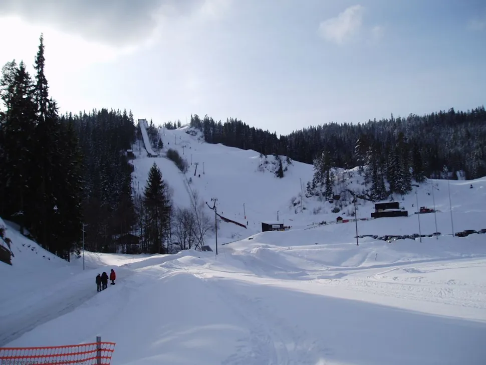 Marikollen skianlegg en flott vinterdag i mars