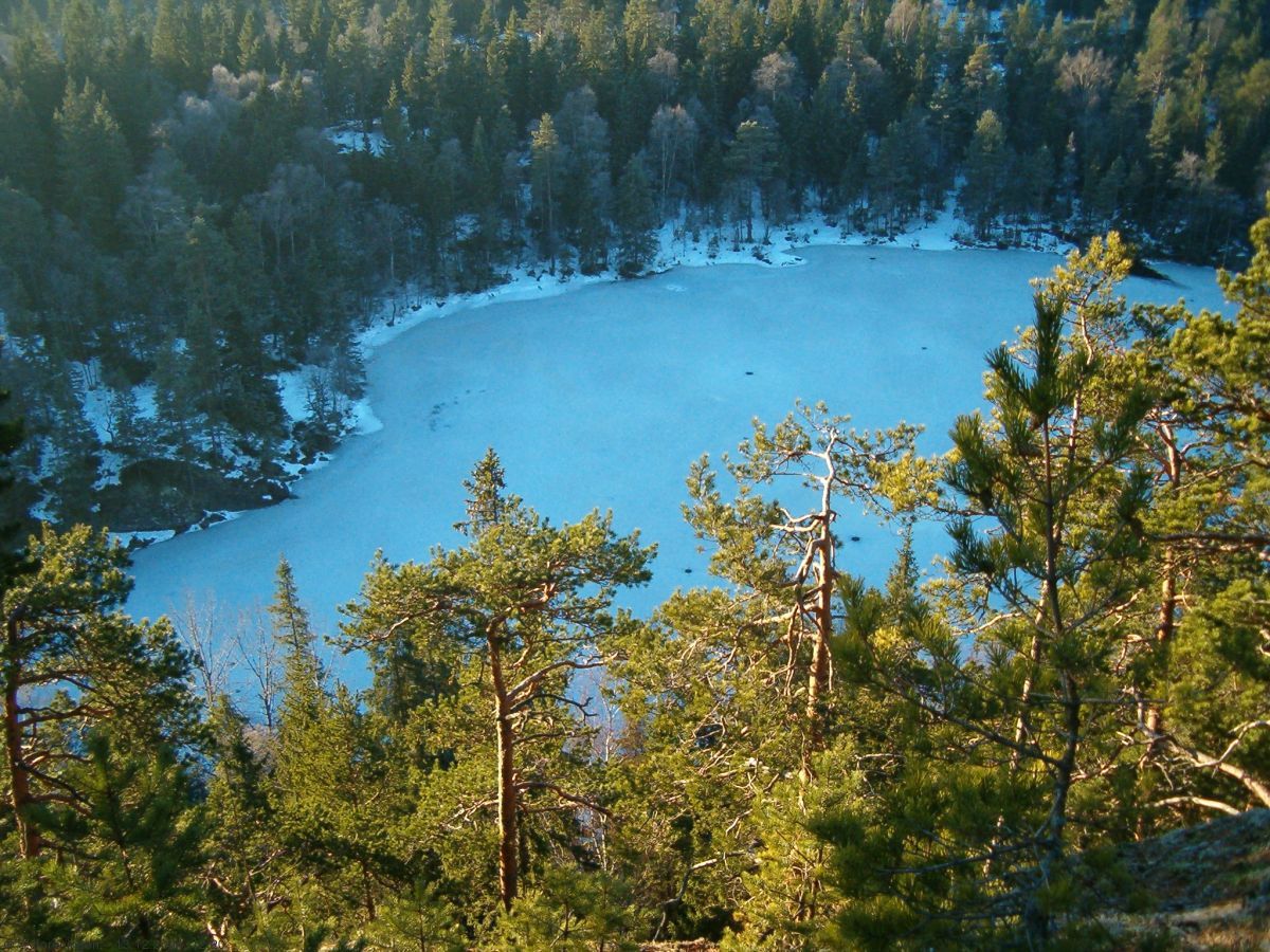 Midtre Krokvann i fugleperspektiv