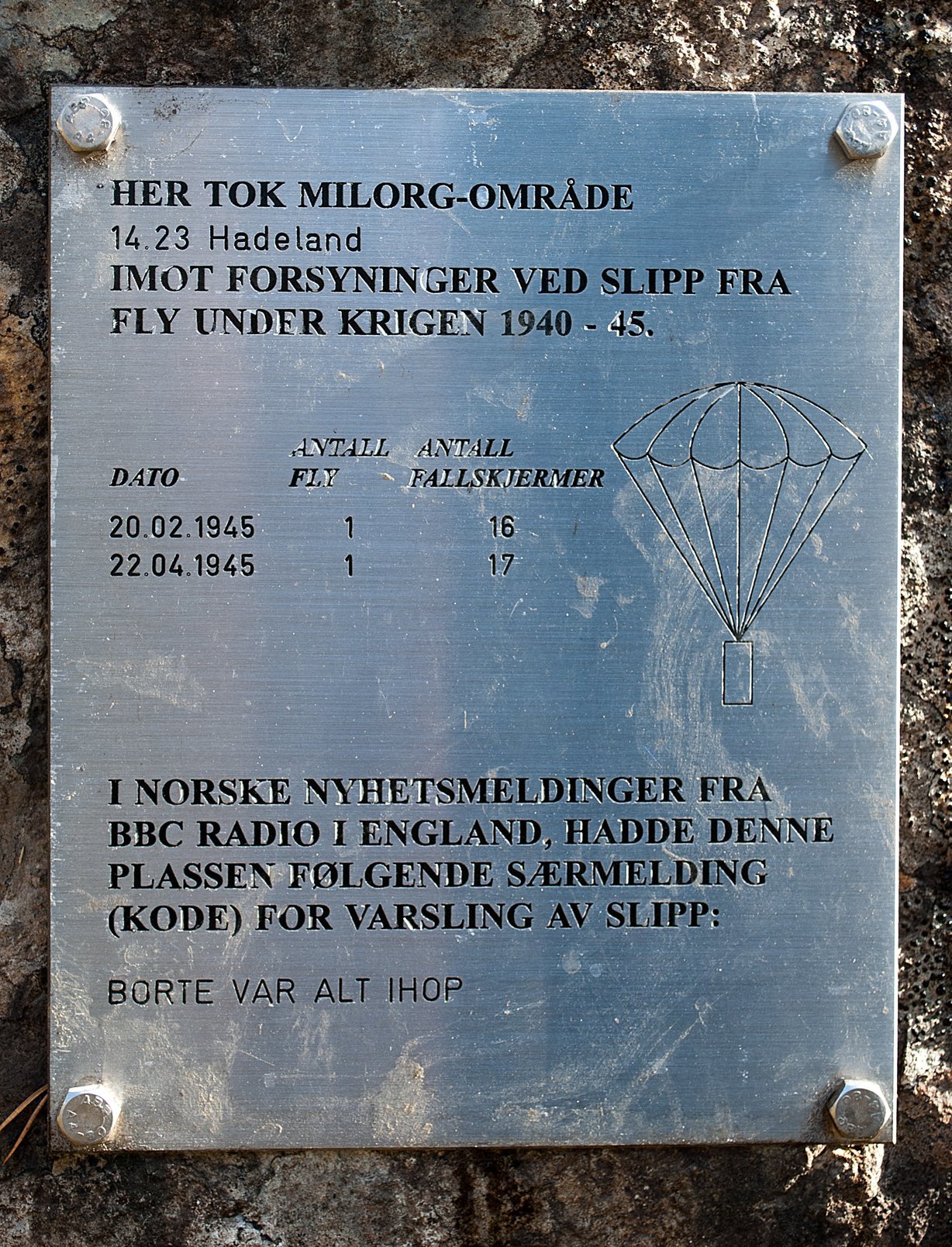 Minneplate flyslipp Bukkemyra