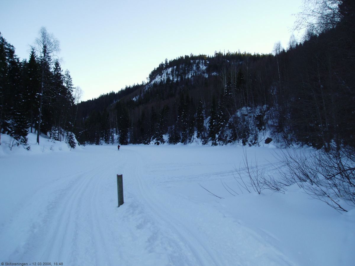 Mønekollen sett fra badeplassen på Mønevann