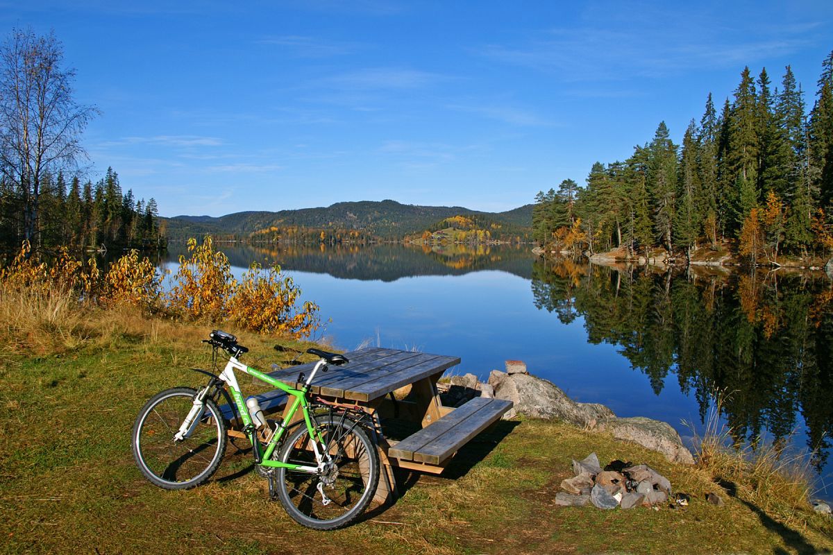 Nå er det flott å sykle i Marka!