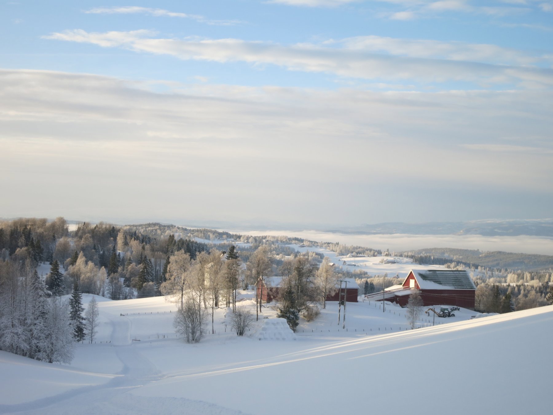 Nydelig nedfart til Kalvsjøtjernet