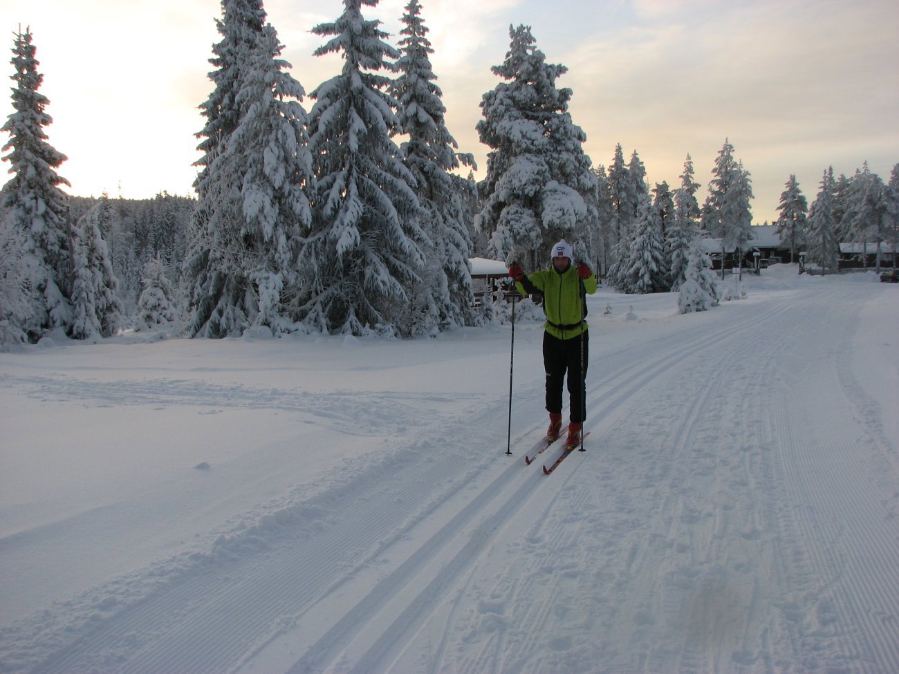 Nydelig vintervær på Åstjern