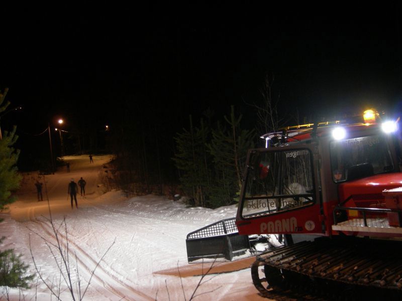 Nydelige forhold i Lysløypa på Spikkestad