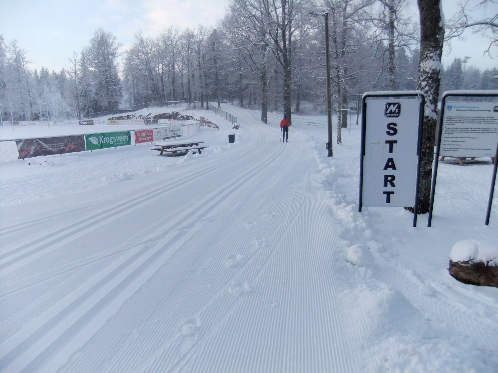 Nykjørte løyper i Berger idrettspark