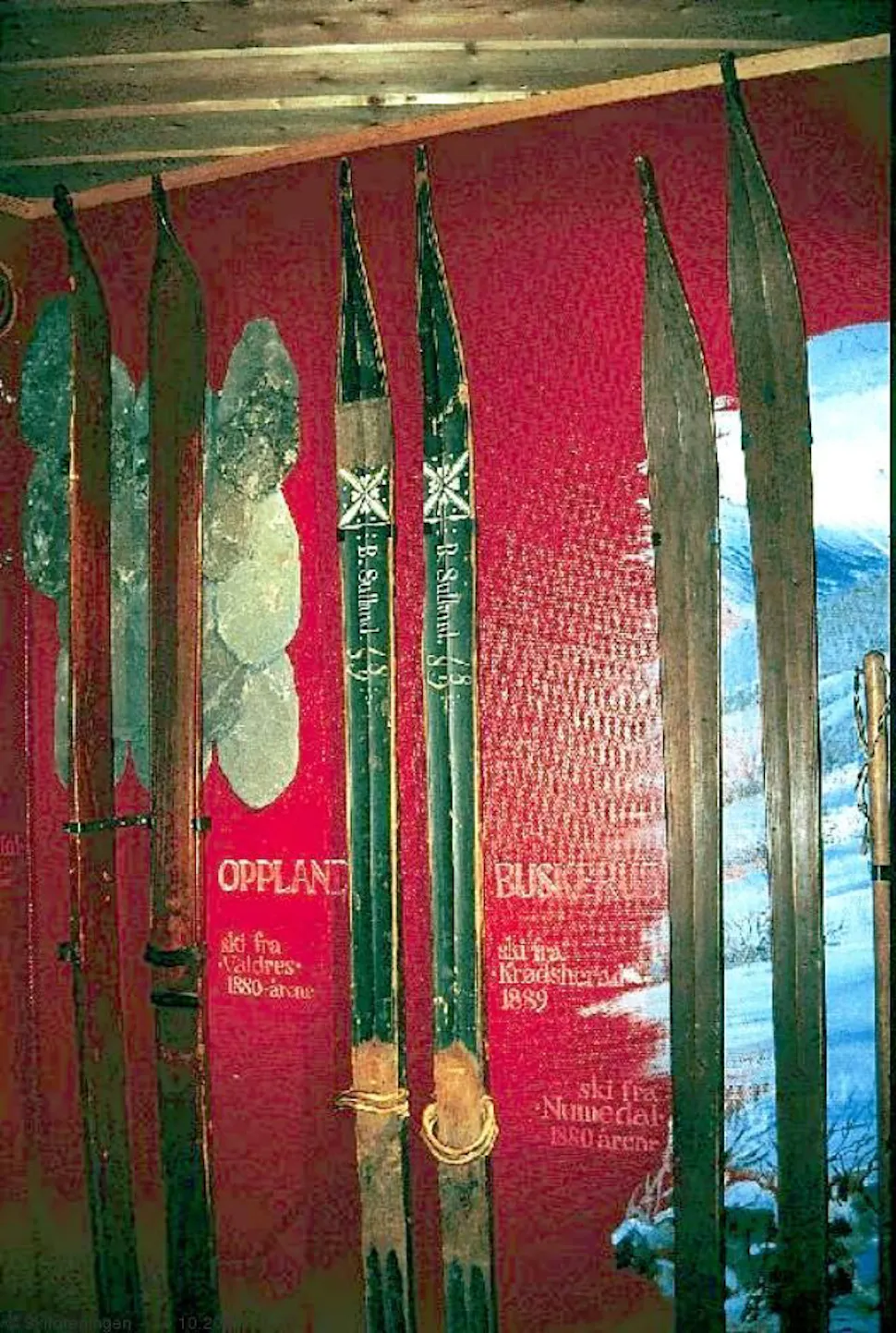 Old skis from the Ski Museum in Holmenkollen
