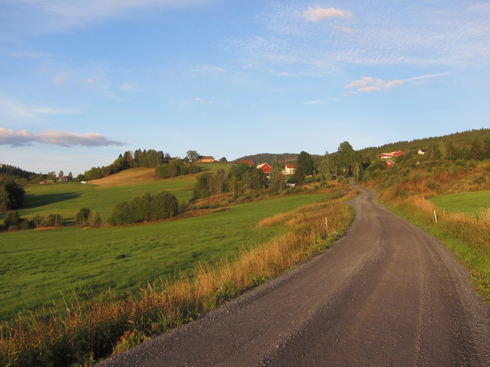 Opp Kanadaveien i kveldssol