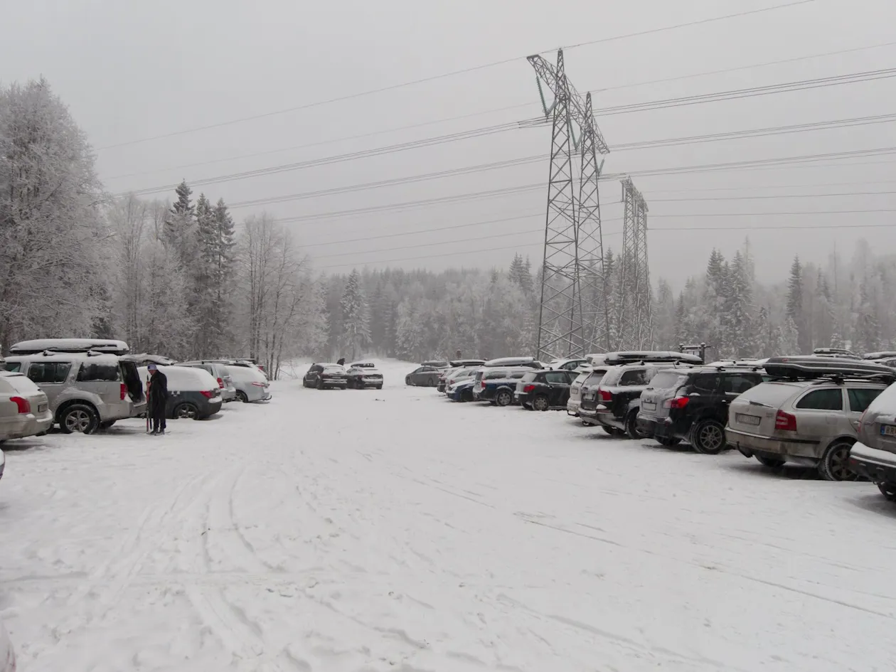 Øvre parkeringsplass ved Franskleiv Øvre parkeringsplass ved Franskleiv