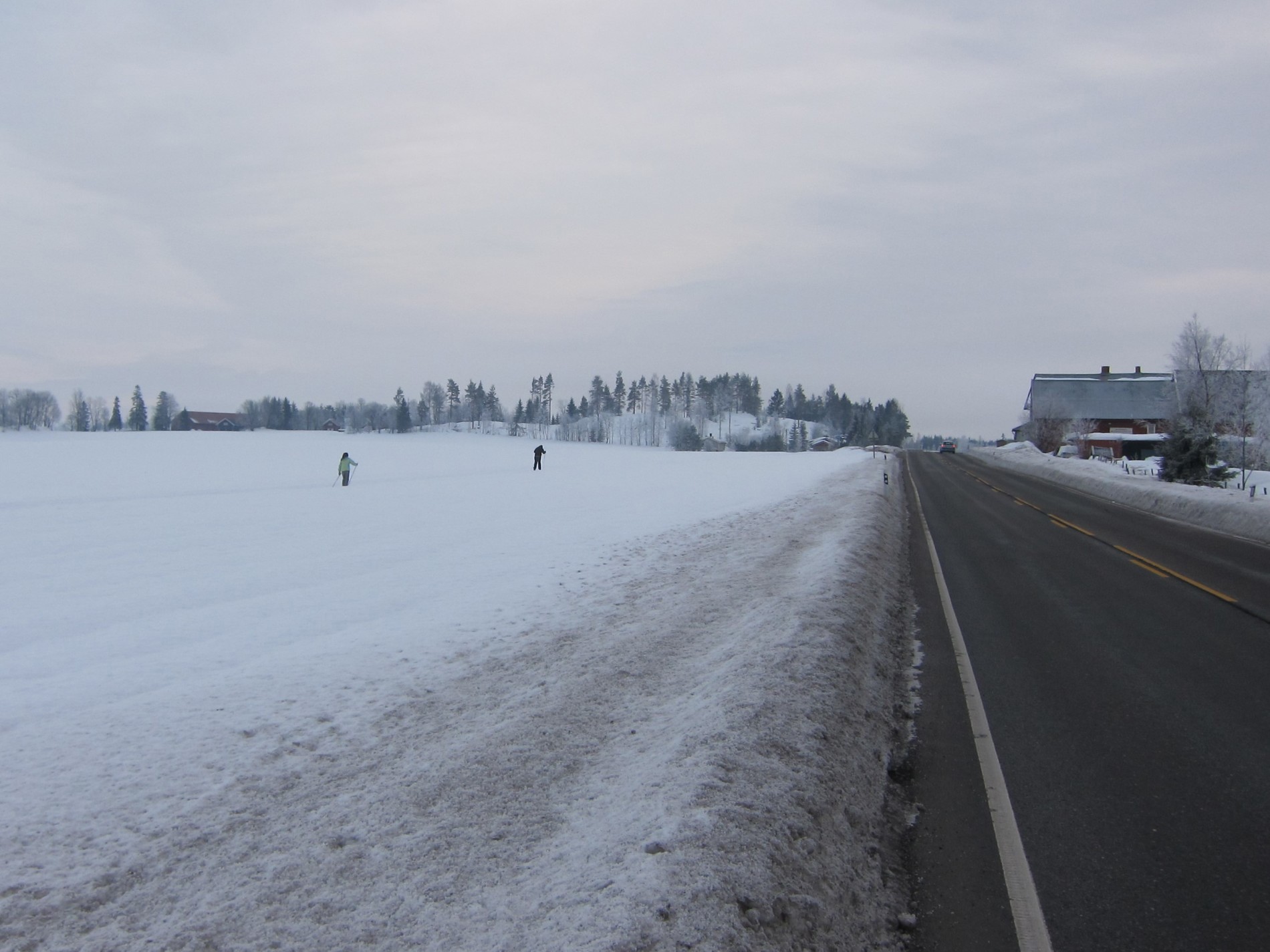 På jordene ved Nannestadvegen