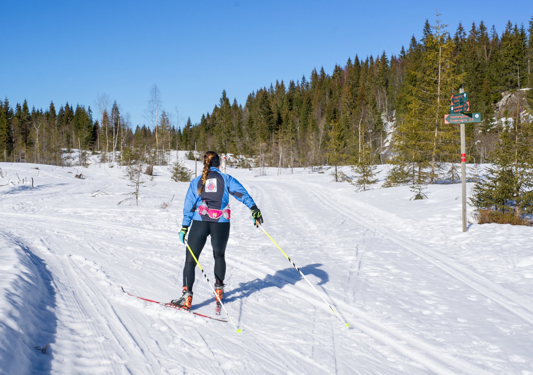 På skøyteski mot Vestergyllen