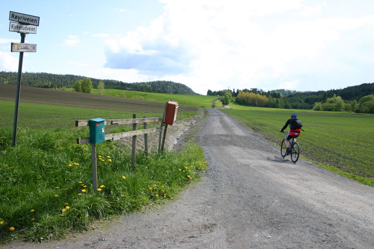 På sykkel mot Losby