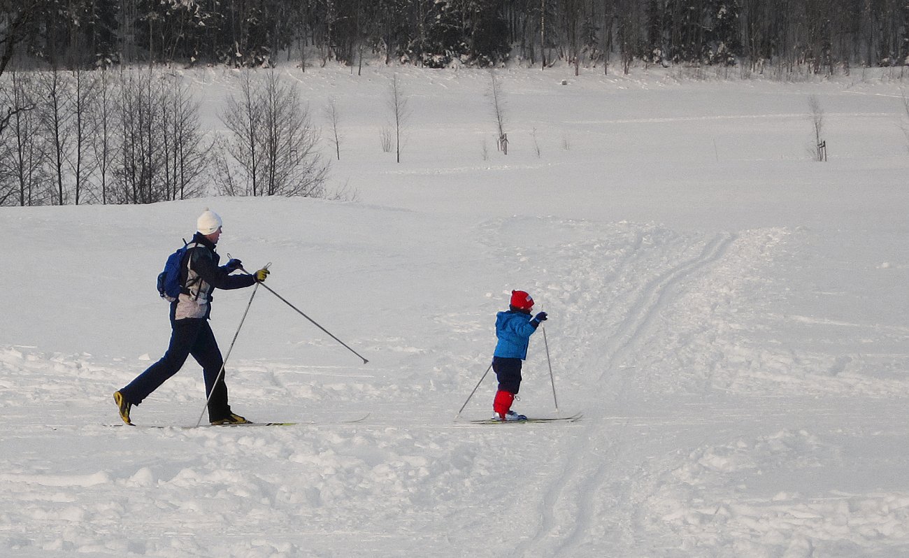 På tur på treningsfeltet