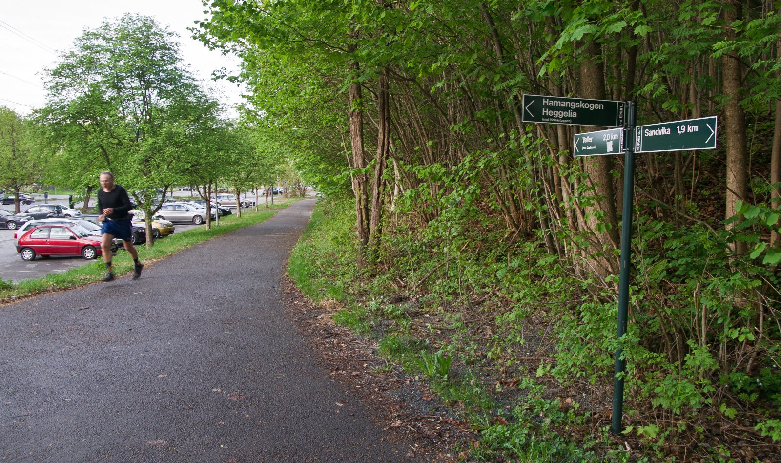 På turveien mellom Sandvika og Valler