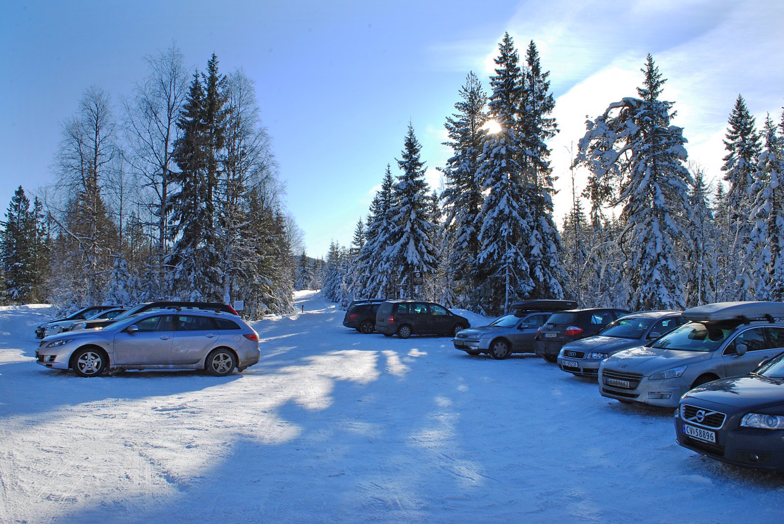 Parkeringsplassen ved Byfellavegen