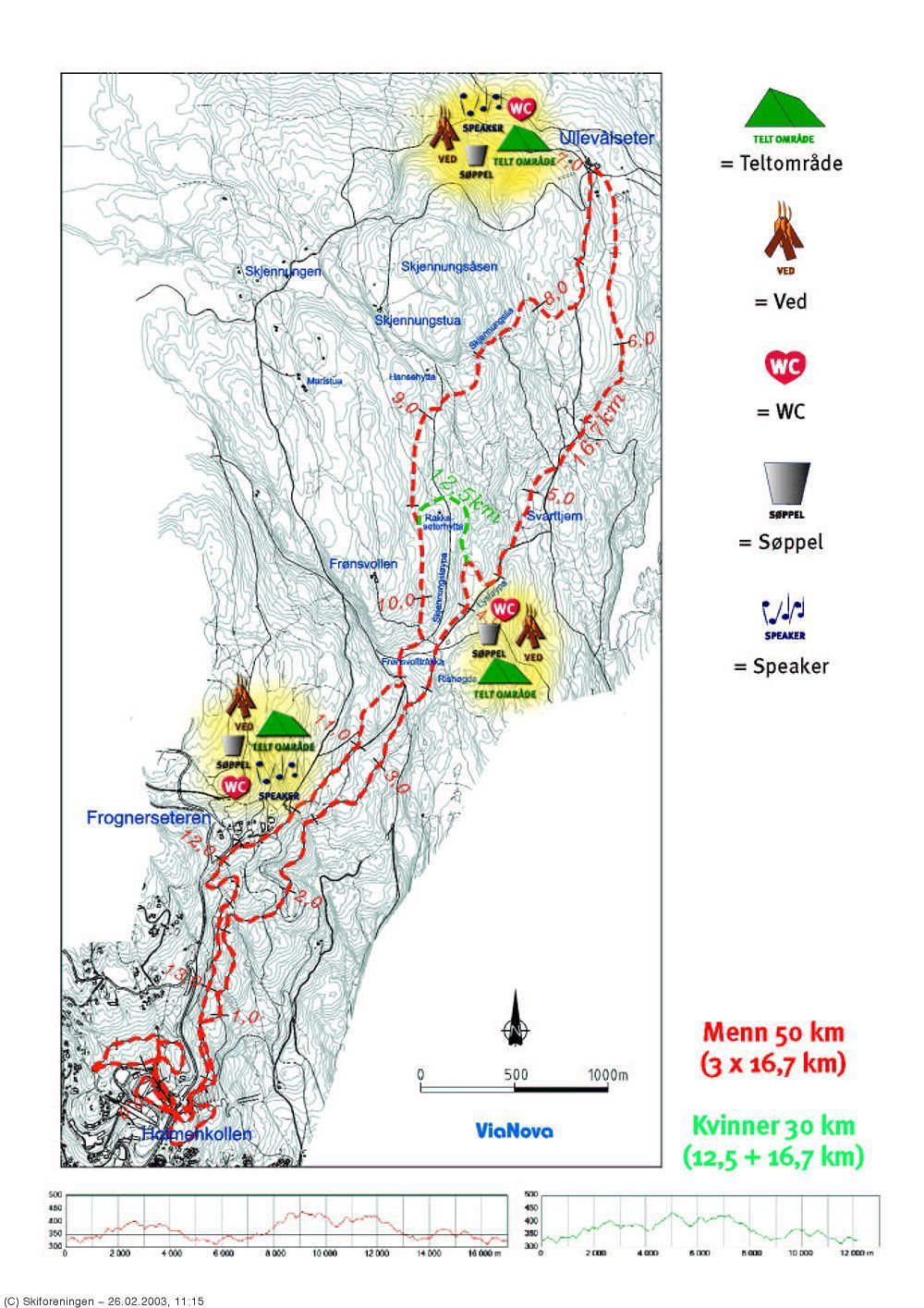 Publikumskart 30km/50km, Holmenkollen
