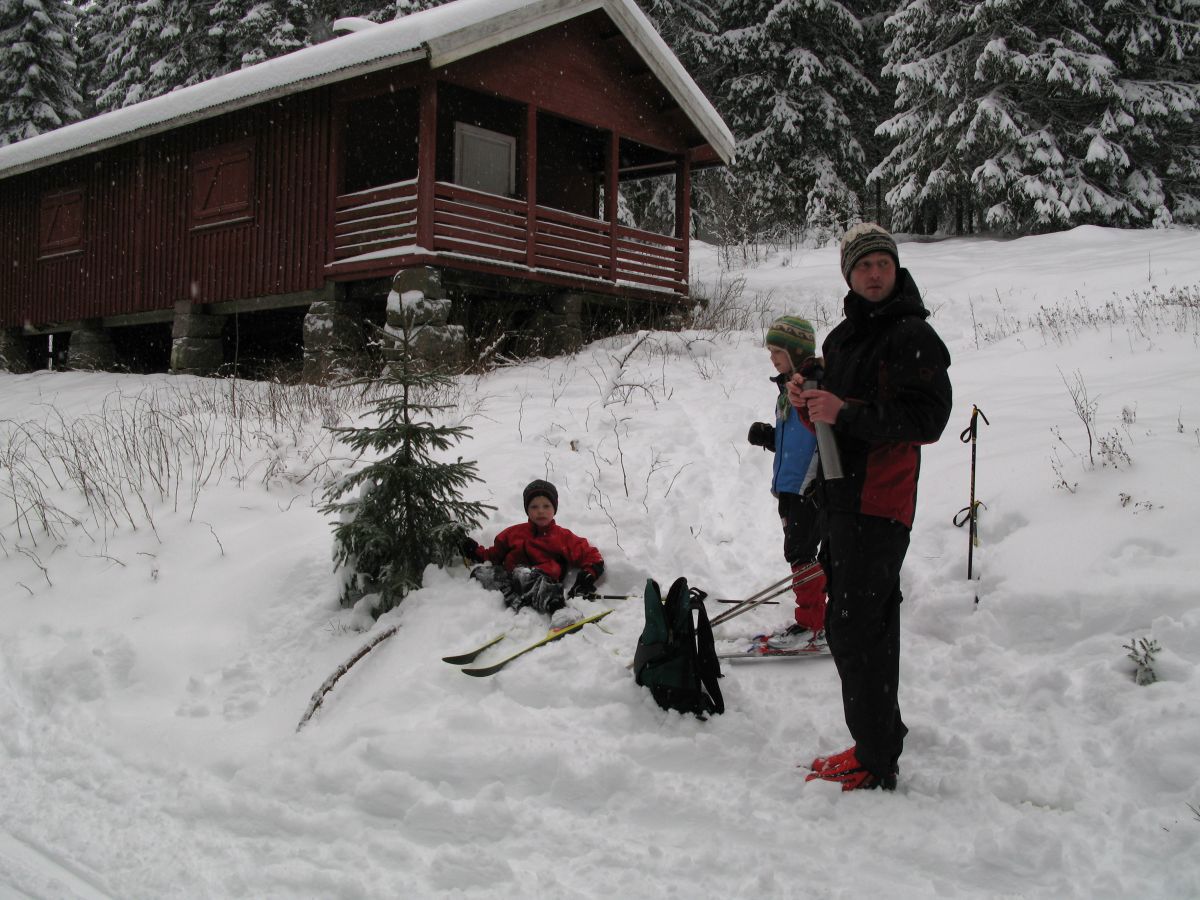 Rast i løypa fra Skansebakken til Lysedammene