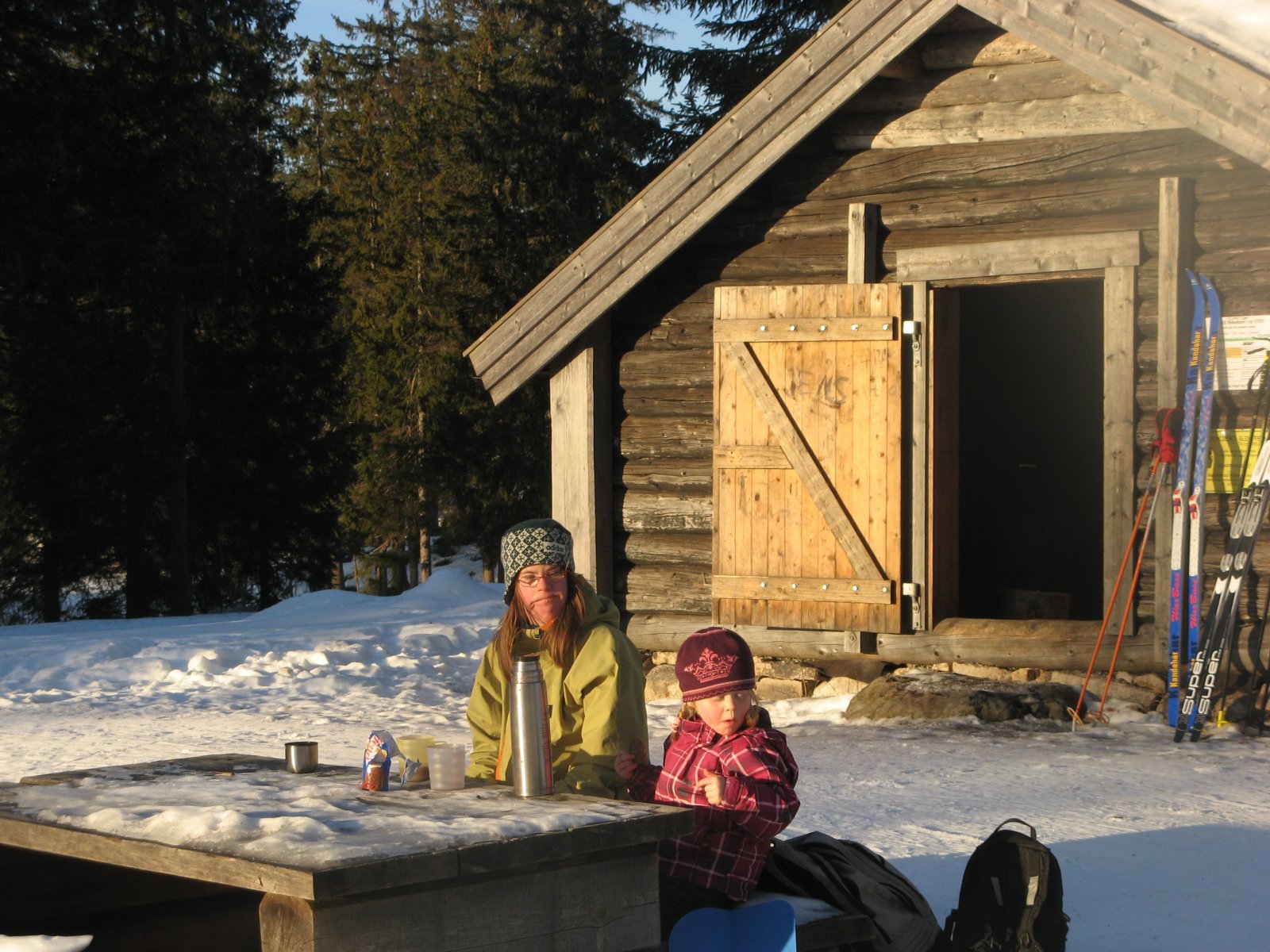 Rast på Honsjøhytta