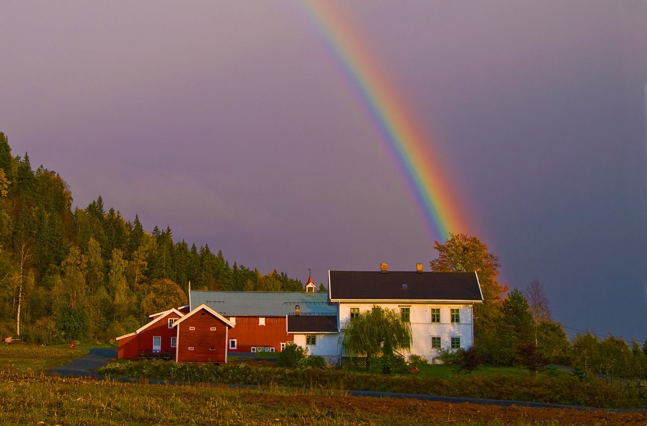 Regnbuen ender her!