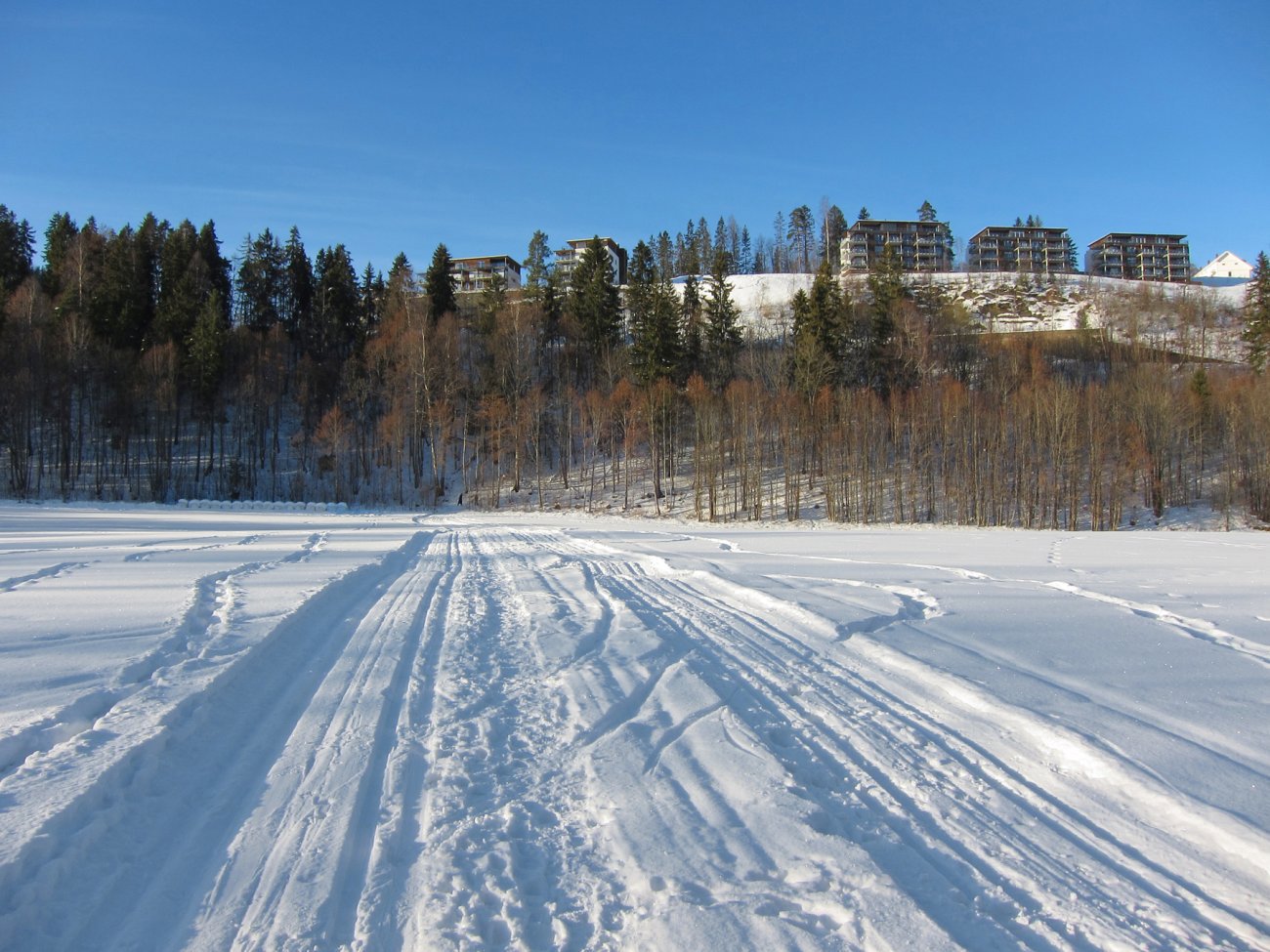 Scooterkjørt over jordet