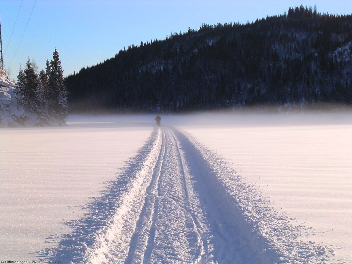 Scooterløypa over Heggelivannene er kjørt opp!