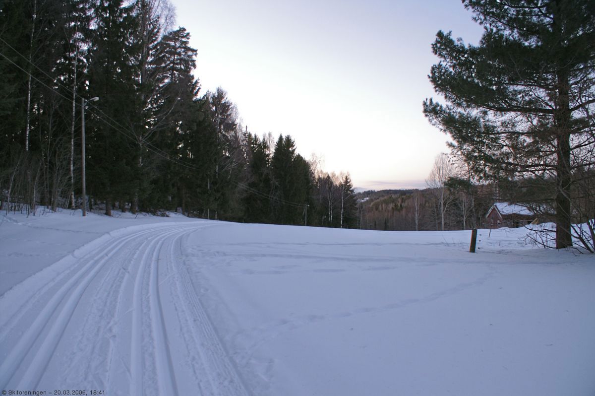 Sen ettermiddag ved lysløypen i Ås
