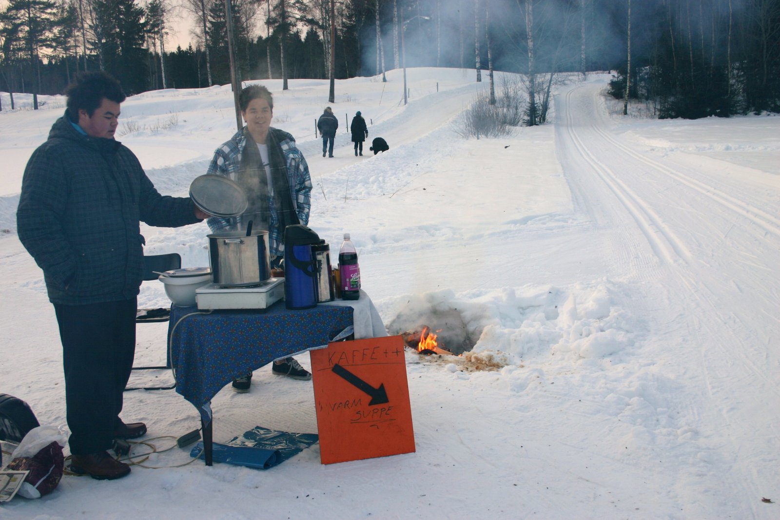 Servering ved løypa