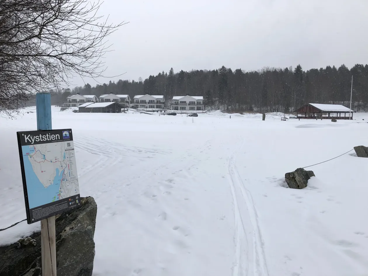 Skiføre på Son golfbane, 10 moh. Skiføre på Son golfbane, 10 moh.