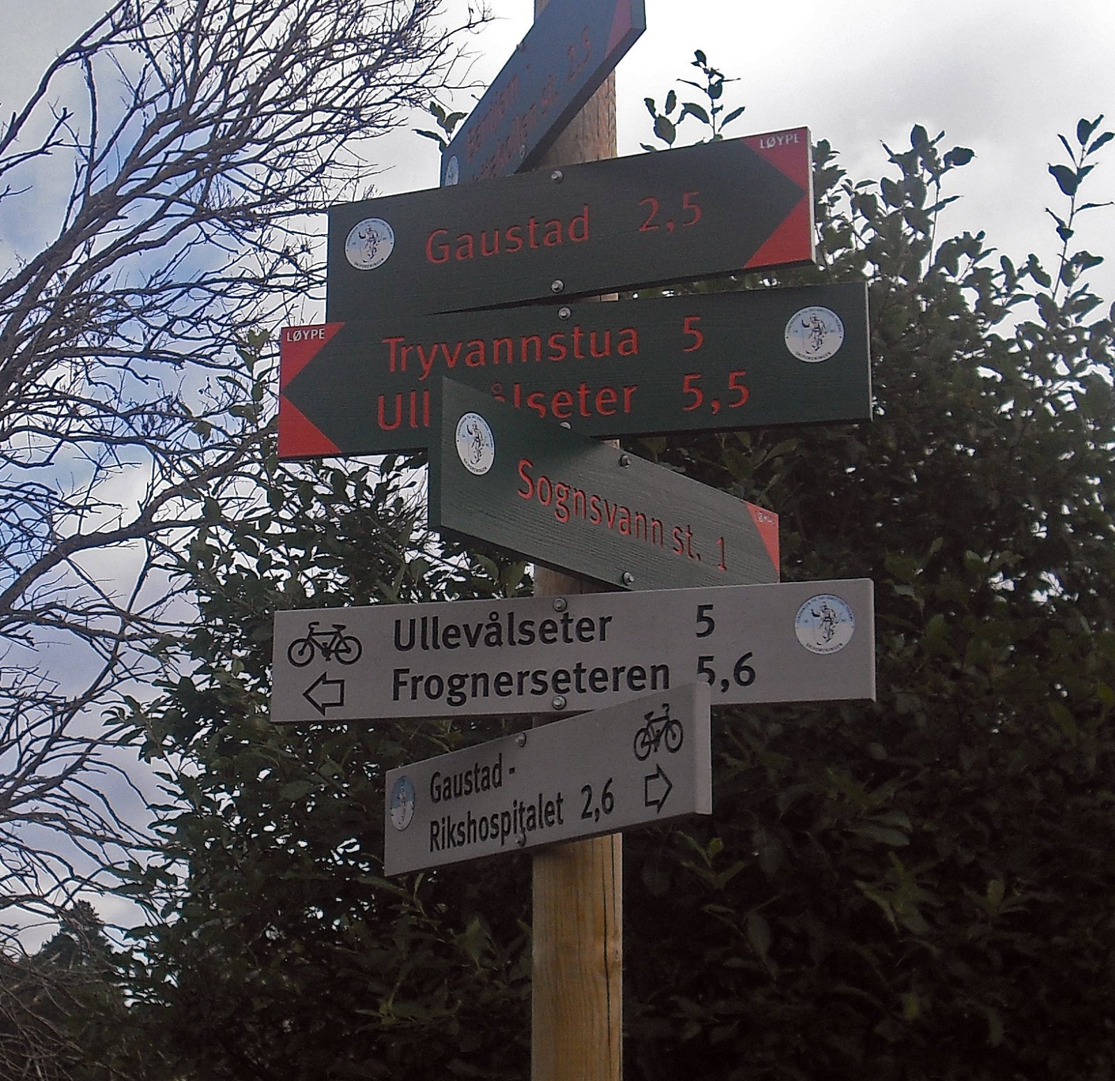 Skiforeningen skilter for syklistene