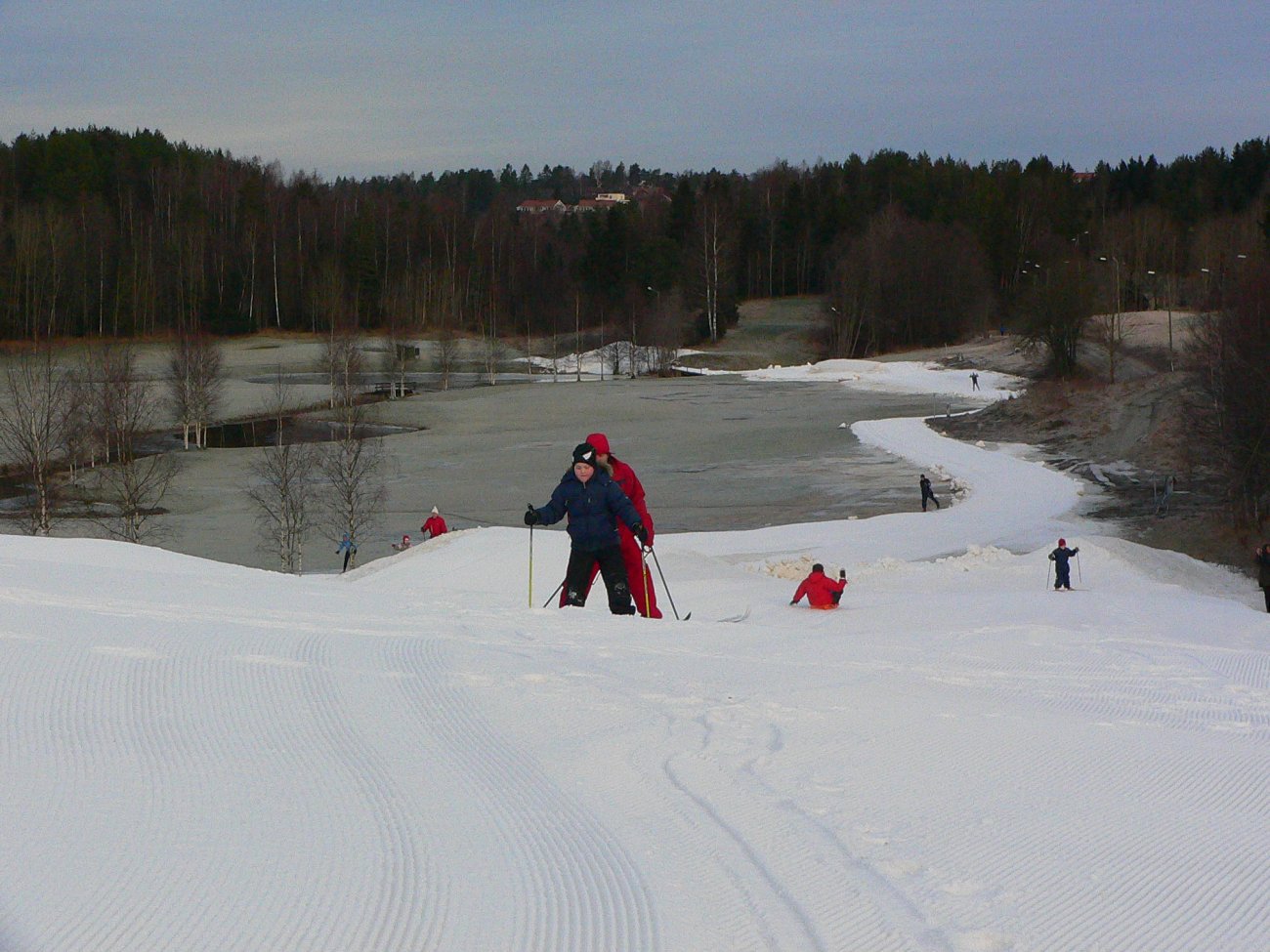 Skileik og skiløype ved Greverud