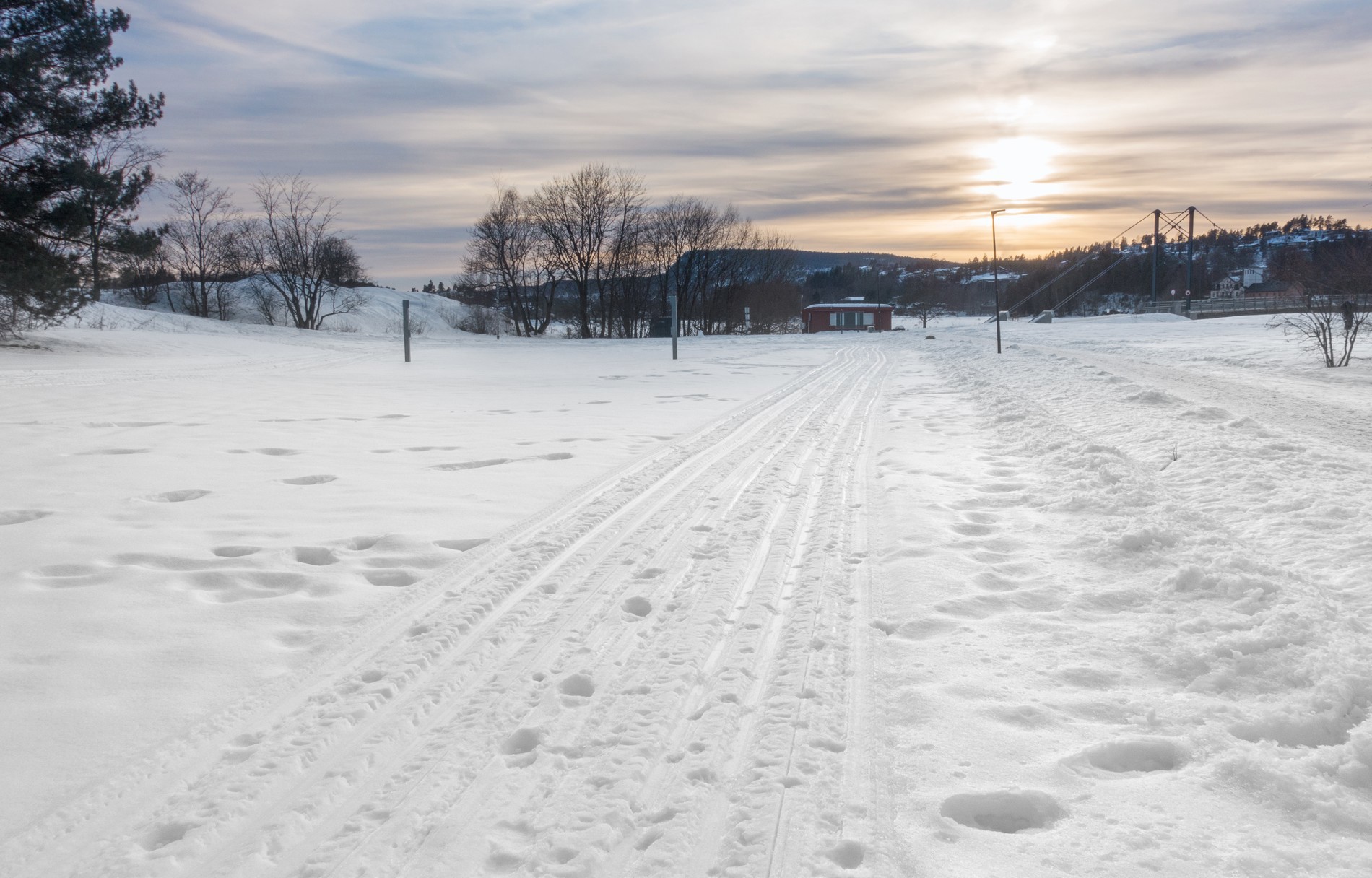 Skiløype på Kalvøya