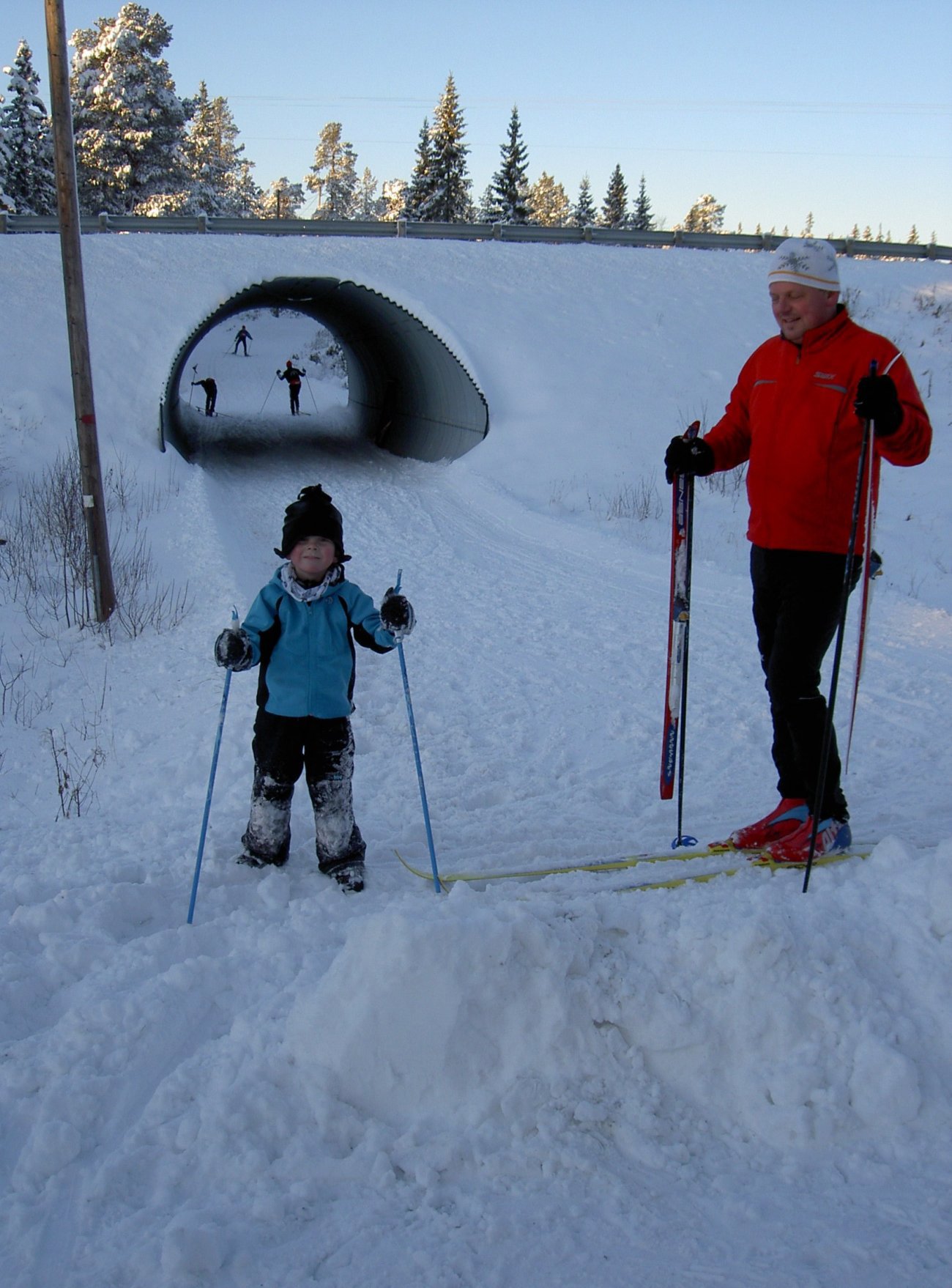 Skiløyper og skiløpere på Lygna