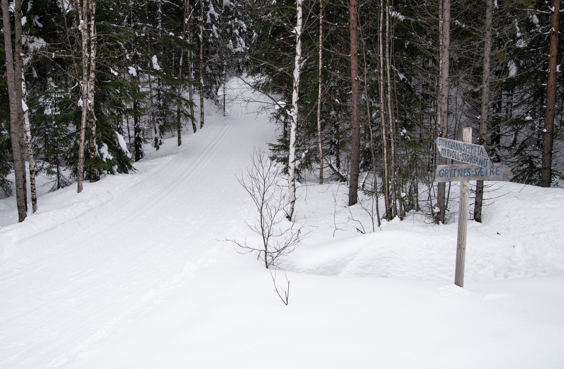 Skilting ved Breidmosan