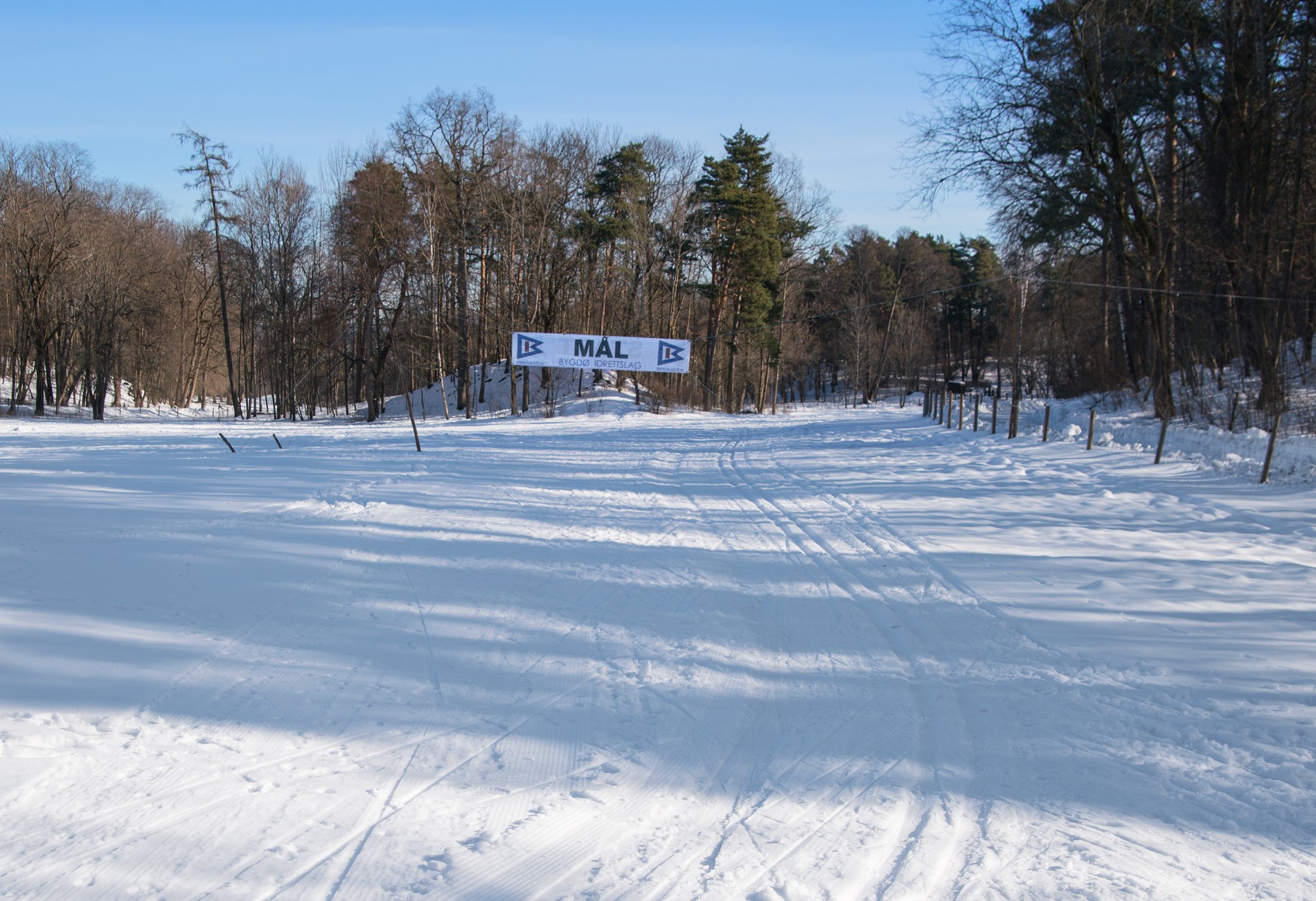 Skispor på Musejordet