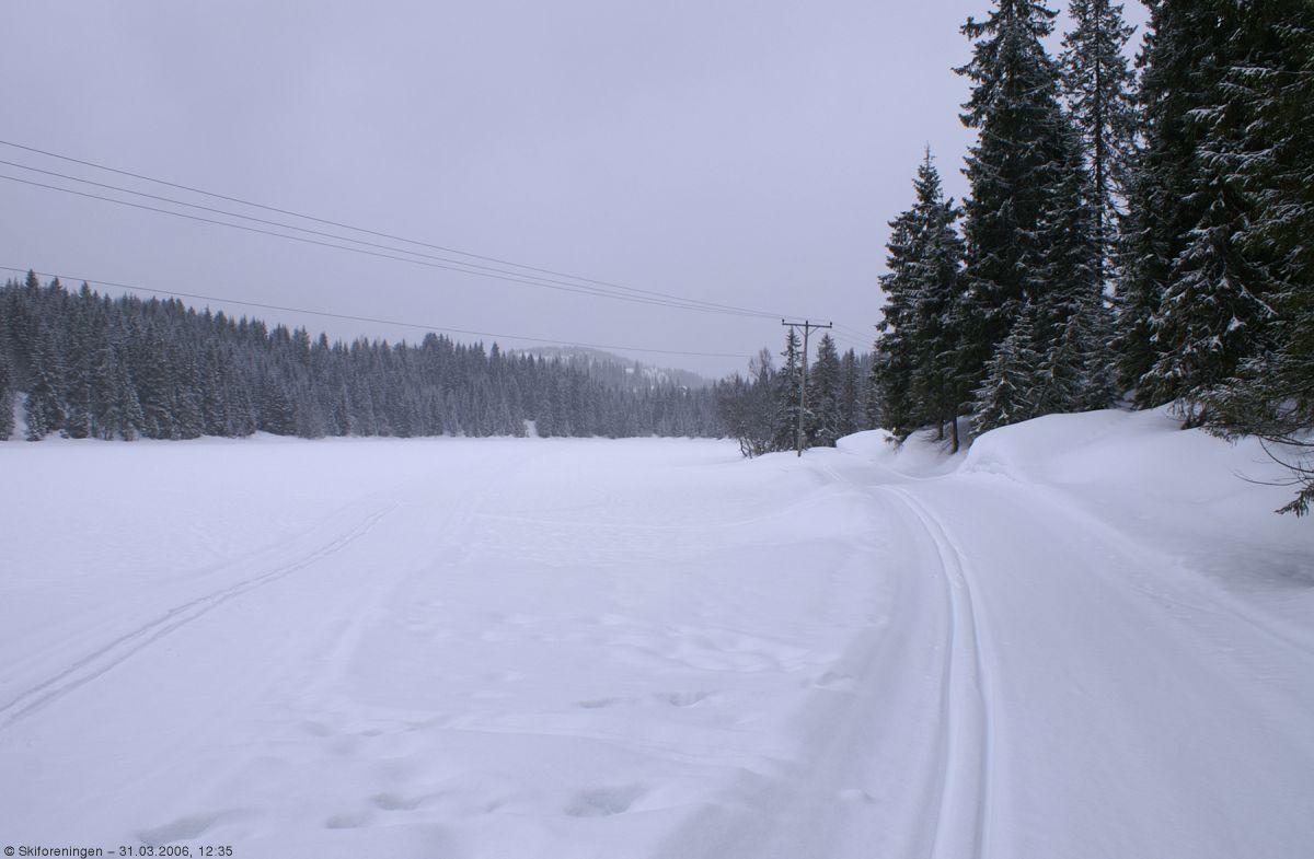 Skispor på og ved siden av Kalven