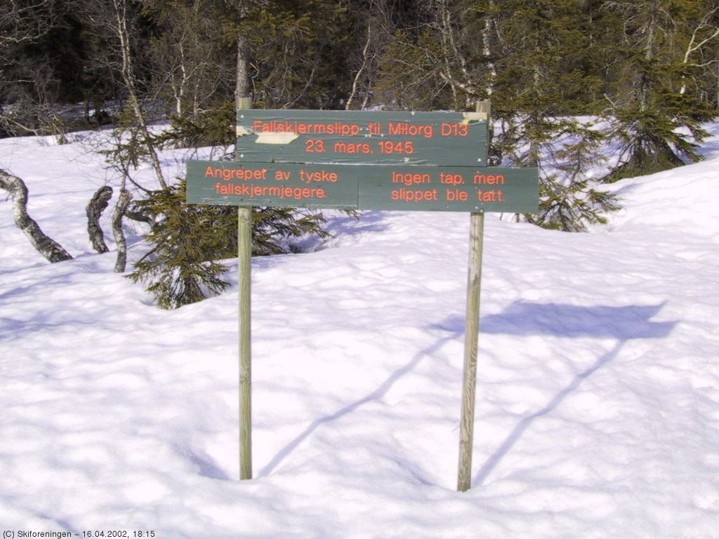Slipplass fra krigsårene på Langtjernbrenna v. Oppkuven