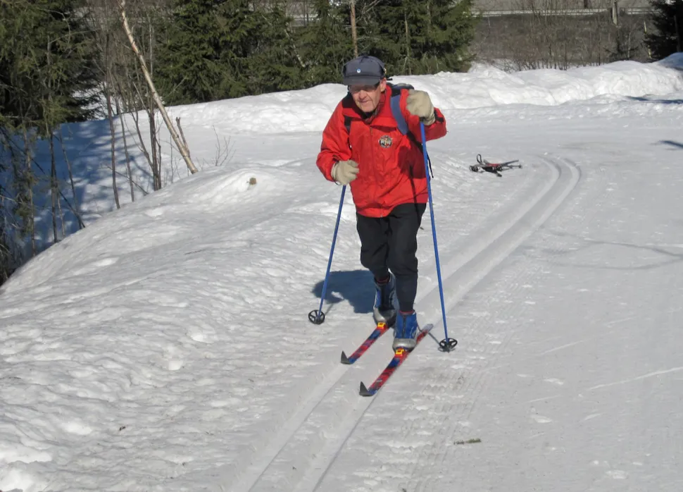 Snart 90 år og på skitur i Vestmarka